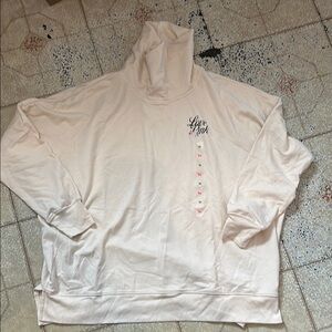Love Pink Cream Turtleneck Sweatshirt size XS! light weight sweatshirt